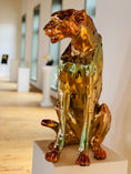 Load image into Gallery viewer, Luxurious Golden Cheetah Statue
