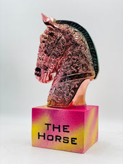 Luxurious Chrome-Plated Horse Statue