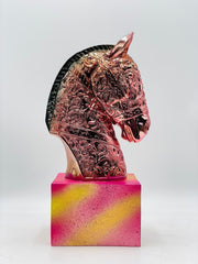 Luxurious Chrome-Plated Horse Statue