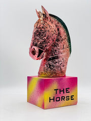 Luxurious Chrome-Plated Horse Statue