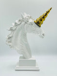 Load image into Gallery viewer, Luxury Unicorn Statue with Golden Horn
