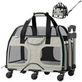 Load image into Gallery viewer, Luxury Rider Pet Carrier with Removable Wheels and Telescopic Handle
