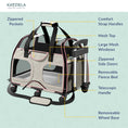 Load image into Gallery viewer, Luxury Rider Pet Carrier with Removable Wheels and Telescopic Handle
