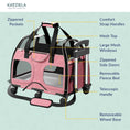 Load image into Gallery viewer, Luxury Rider Pet Carrier with Removable Wheels and Telescopic Handle
