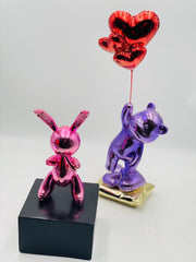 Luxury Pink Rabbit Balloon Sculpture