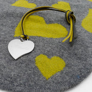 Necklace with heart tag