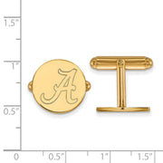 14k Yellow Gold University of Alabama Initial A Cuff Links