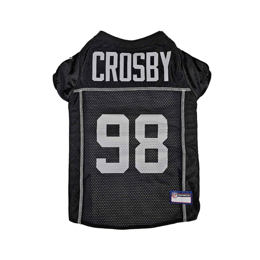 NFL Las Vegas Raiders Maxx Crosby Striped Mesh Dog Jersey