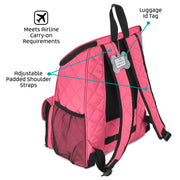 Personalized Weekender Backpack Pink