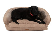 EZ-Wash Tweed Shearling Memory Foam Dog Bed
