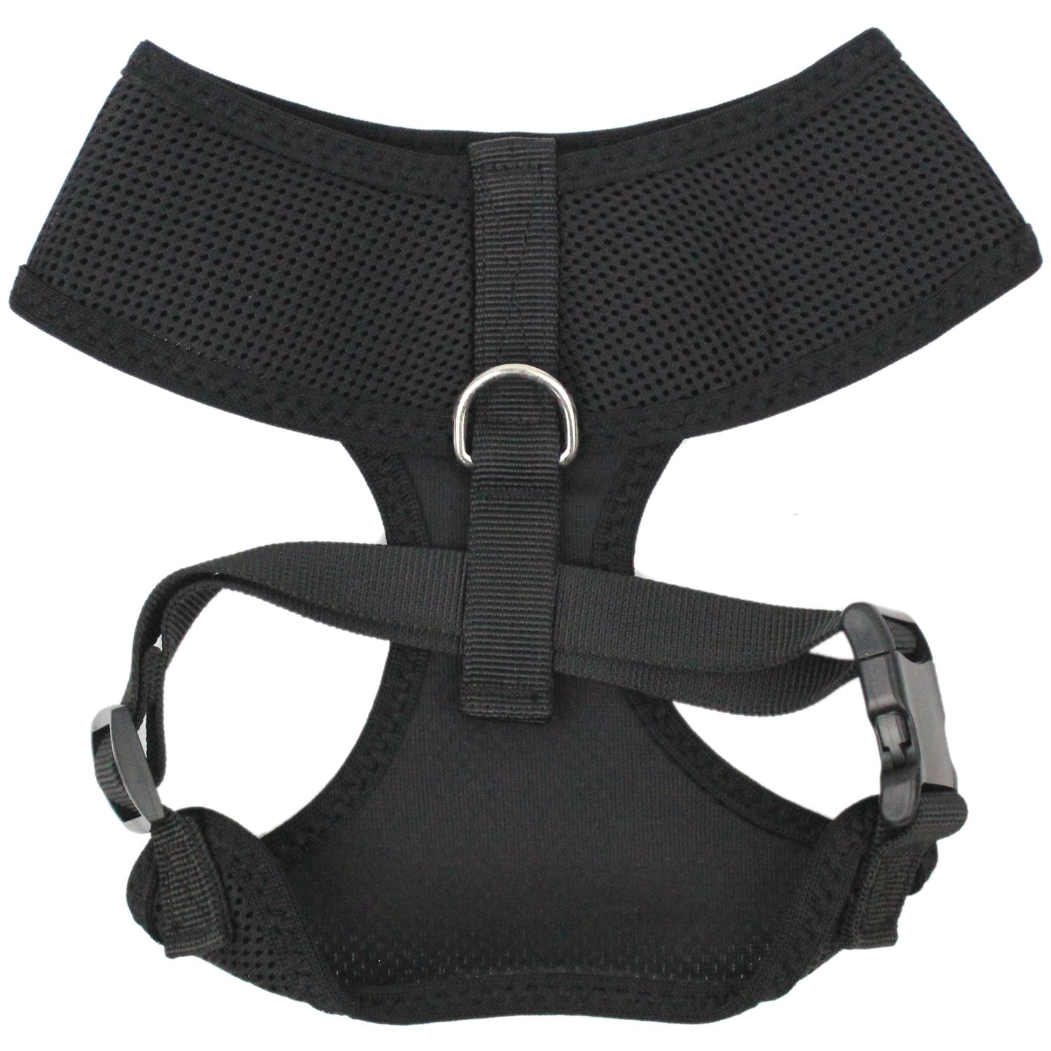 Parisian Pet 'Freedom Harness Black' for Dogs & Cats – Adjustable, Durable, Comfortable Black Dog Harness