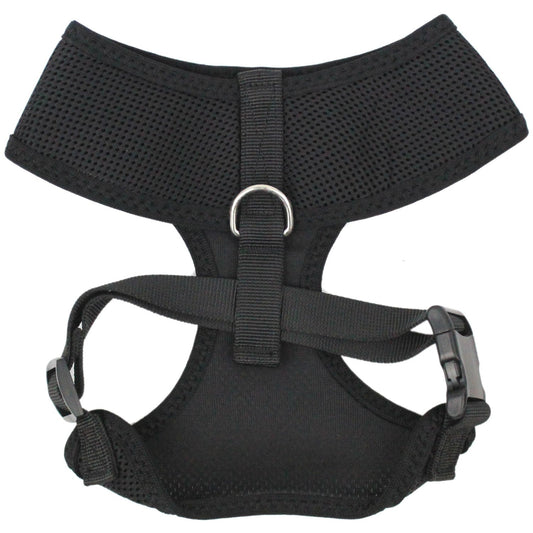 Parisian Pet 'Freedom Harness Black' for Dogs & Cats – Adjustable, Durable, Comfortable Black Dog Harness