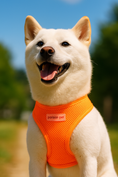 Load image into Gallery viewer, Parisian Pet 'Freedom Harness' for Dogs & Cats – Adjustable Neon Orange Dog Harness, Comfortable Fit
