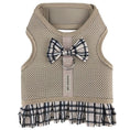 Load image into Gallery viewer, Parisian Pet ' Khaki Plaid' Harness Dress for Dogs & Cats – Fashionable and Comfortable Plaid Dog Harness Dress, Adjustable Fit
