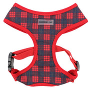 Parisian Pet 'Freedom Harness Scottish' for Dogs & Cats – Durable and Adjustable Pet Harness, Stylish Plaid Design, Red & Blue