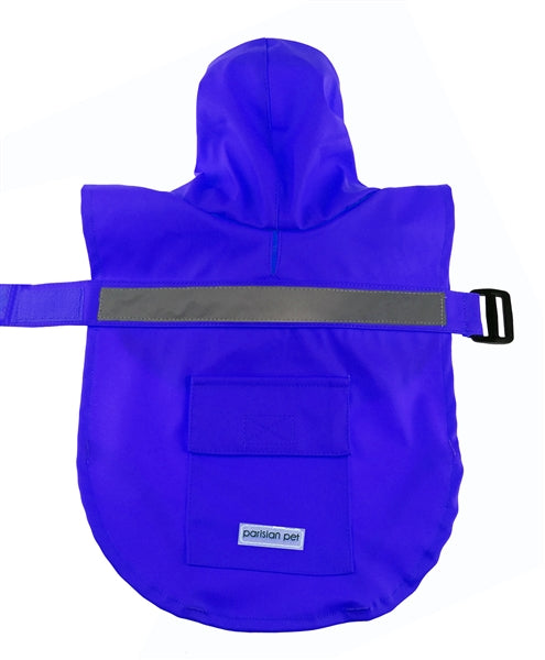 Parisian Pet 'Blue Raincoat' for Dogs & Cats, Waterproof Pet Rain Protection, Comfortable Dog Coat, Pet Waterproof Apparel, Blue