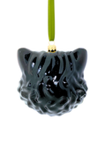 Load image into Gallery viewer, Mishka Tuxedo Cat Face Glass Ornament
