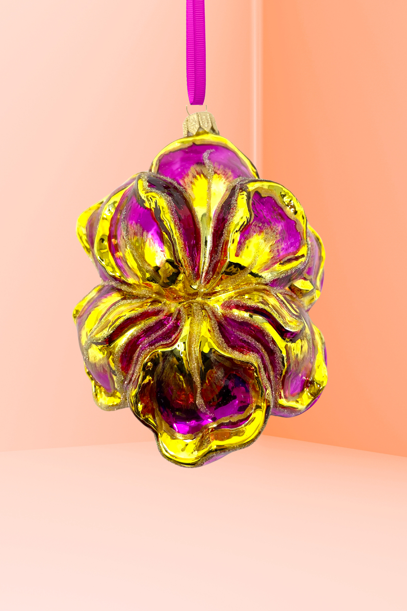 Morning's Crown Iris Polish Glass Ornament - Southlake Paws