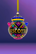 Load image into Gallery viewer, Mosaic Biscotto Jar Glass Christmas Ornament
