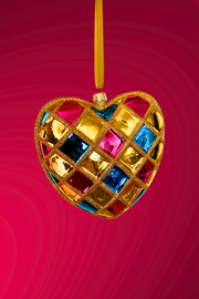 D'Amour Heart Polish Glass Ornament