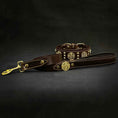 Load image into Gallery viewer, The "Maximus" collar 2.5 inch wide brown & gold
