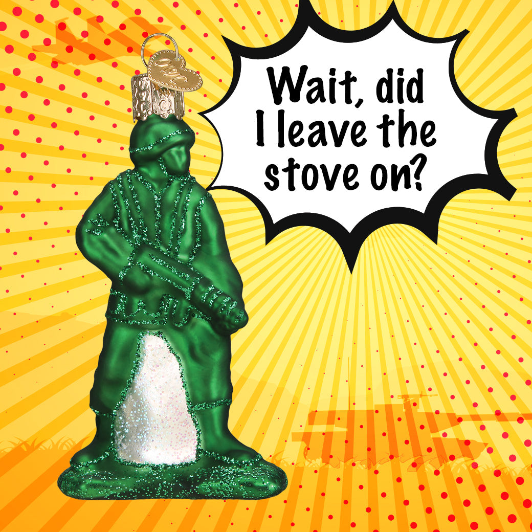 Army Man Toy Ornament - Southlake Paws