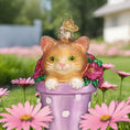 Load image into Gallery viewer, Kitten In Flower Pot Ornament - Southlake Paws

