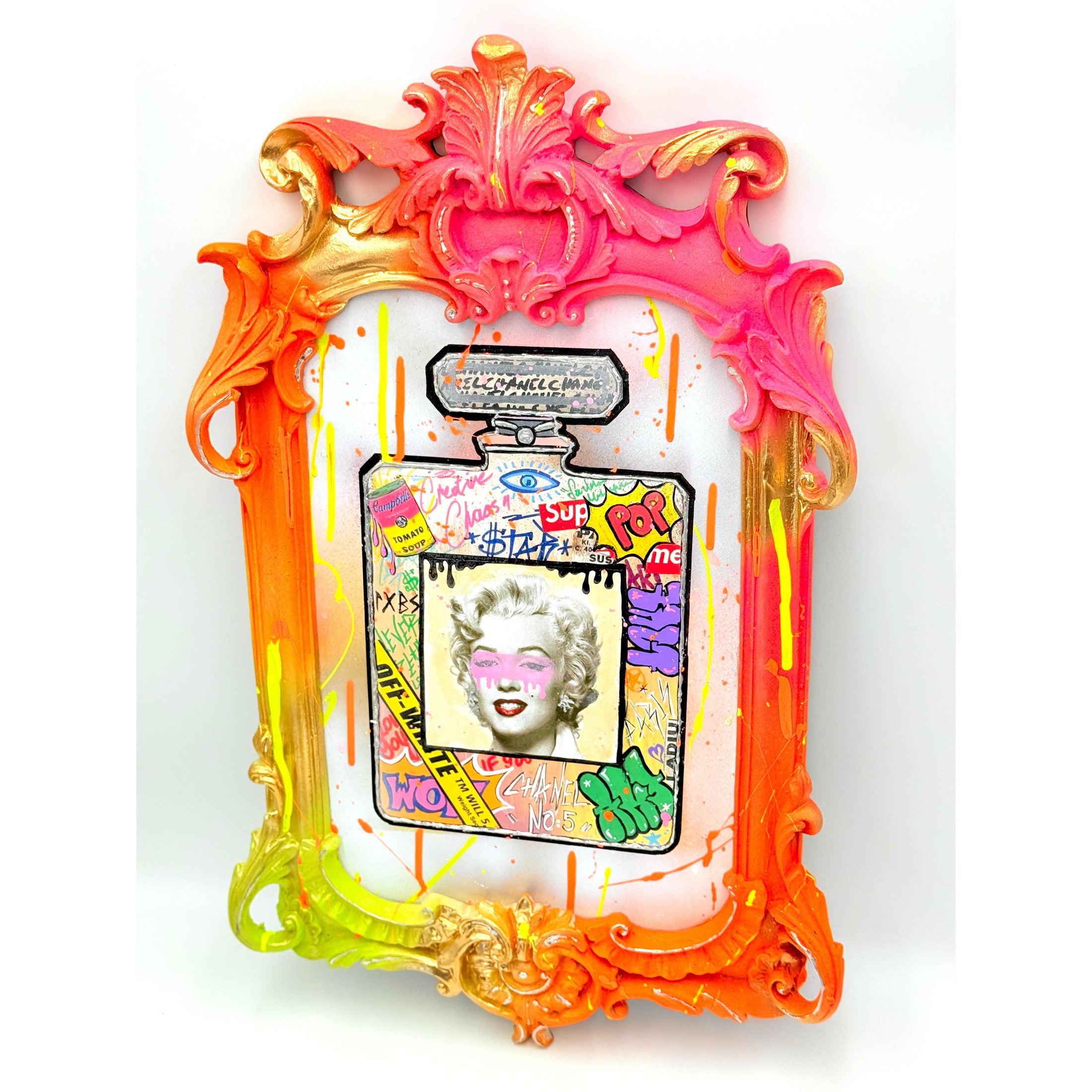 Marilyn Monroe Mixed Media Art - Pop Art Street Edition - marilyn monroe pop art wall art, luxury wall art, product image 4