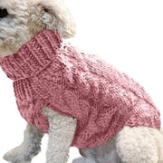 Cable Knit Turtleneck Dog Sweater