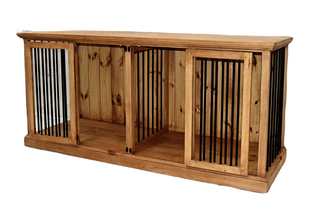 Traditional Medium Dog Rustic Wood Kennel 