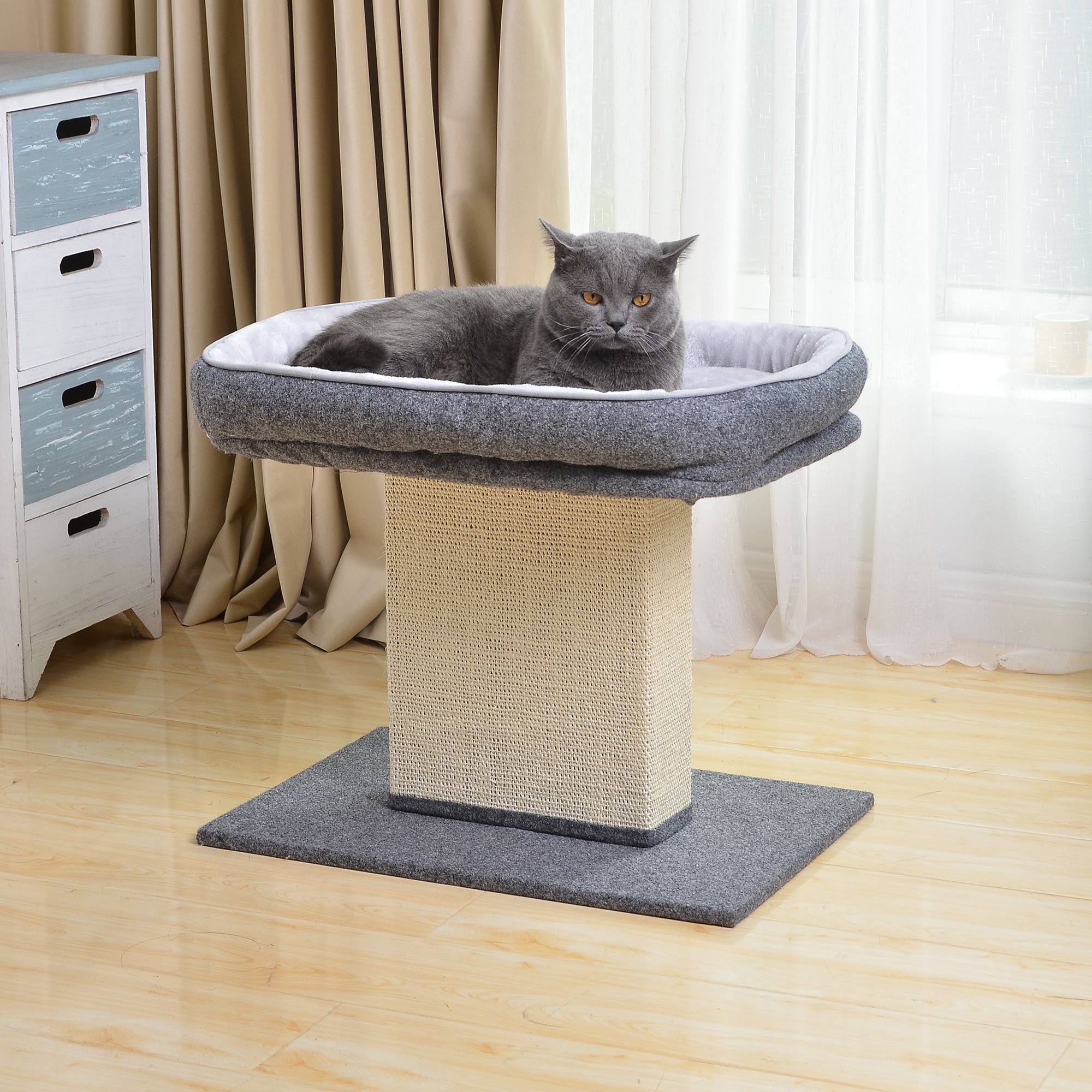 Mellow Cat Perch with Sisal Scratching Post