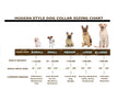 Load image into Gallery viewer, Modern Style Quick-Release Khaki Leather Dog Collar size chart
