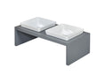 Load image into Gallery viewer, Bowsers Moderno Double Wood Dog Bowl Feeder - Elevated Designer Pet Dining

