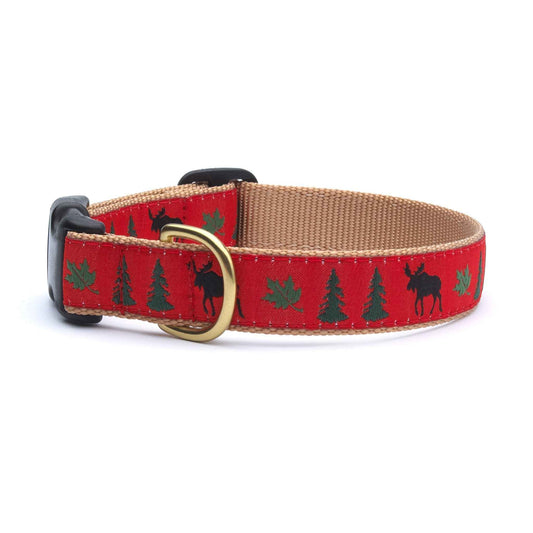 Up Country Moose Cast Brass Dog Collar