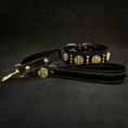 Load image into Gallery viewer, The "Maximus" collar 2.5 inch wide black & gold
