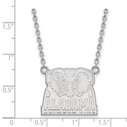 10k White Gold U of Alabama Large Pendant Necklace