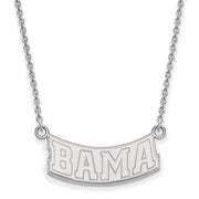 10k White Gold U of Alabama Small Pendant Necklace