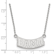 10k White Gold U of Alabama Small Pendant Necklace