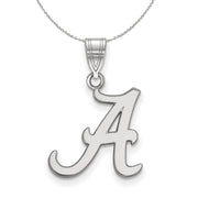 Sterling Silver U. of Alabama Medium Initial A Necklace