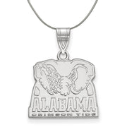 Sterling Silver U of Alabama Medium Pendant Necklace