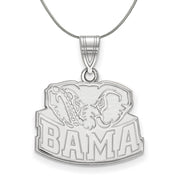 Sterling Silver U. of Alabama Medium Pendant Necklace