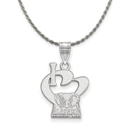 Sterling Silver U. of Alabama Large I Love Logo Necklace