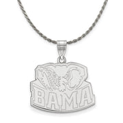 Sterling Silver U. of Alabama Large Pendant Necklace