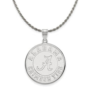 Sterling Silver U. of Alabama XL Disc Pendant Necklace