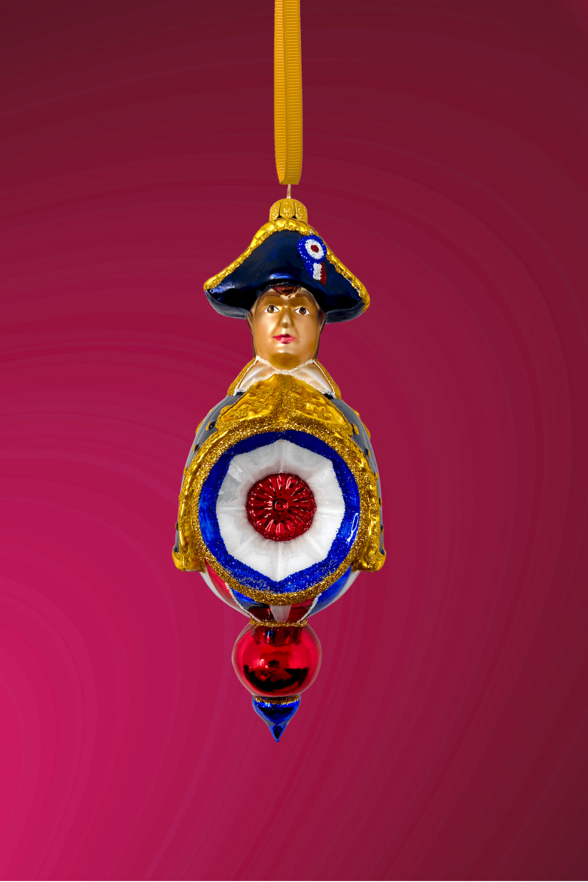 Napoleon Bonaparte Reflector Glass Ornament - Southlake Paws