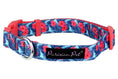 Load image into Gallery viewer, Parisian Pet 'Hibiscus' Collar for Dogs & Cats – Tropical Floral Collar for Dogs with Adjustable Fit and Pink Color
