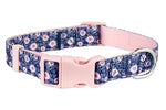 Parisian Pet 'Midnight Blossoms' Collar for Dogs & Cats, Comfortable Pet Collar, High-Quality Floral Dog Collar,Valentine's Day