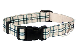 Parisian Pet 'Scottish Plaid' Collar, for Dogs & Cats, Adjustable Pet Collar, Stylish Plaid Dog Collar Khaki