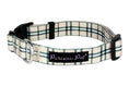 Load image into Gallery viewer, Parisian Pet 'Scottish Plaid' Collar, for Dogs & Cats, Adjustable Pet Collar, Stylish Plaid Dog Collar Khaki
