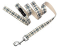 Load image into Gallery viewer, Parisian Pet 'Scottish Plaid' Collar, for Dogs & Cats, Adjustable Pet Collar, Stylish Plaid Dog Collar Khaki
